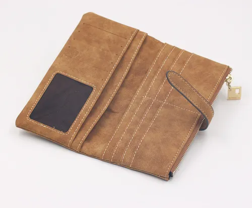 , Monedero Cartera Larga Dama Mujer Piel Nubuck Original