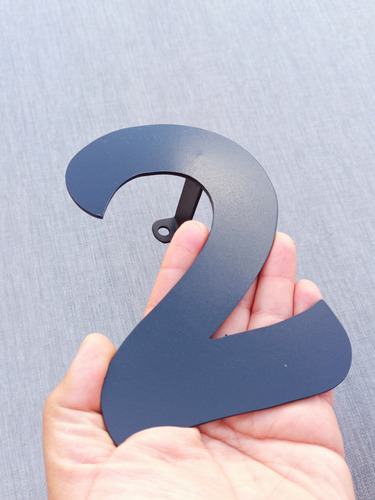 Números 15cm Letra Maiandra 3 Pack Placa Acero Negro Negro
