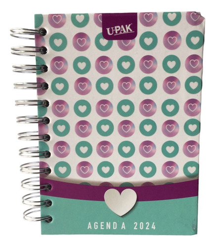 Agenda 2024 Corazones Portada Blanco