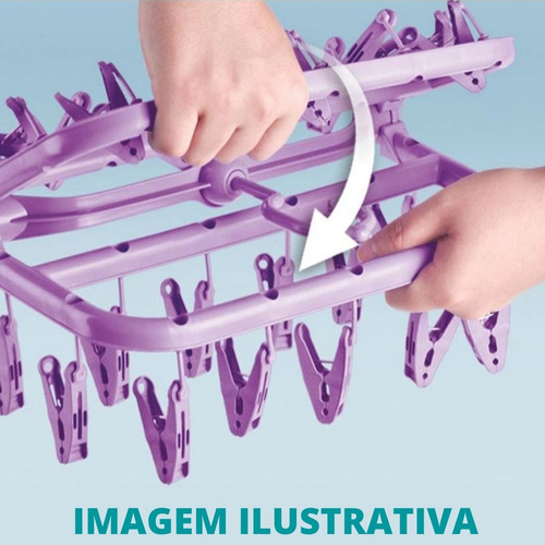 Imagem 4 de 5 de Varal Retrátil Calcinha Cueca Meias Multiuso 26 Prendedores