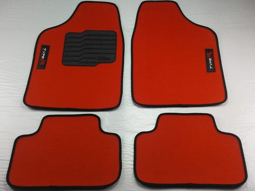 Imagem 3 de 3 de Tapete Universal Vermelho Carpete Linha Bronze