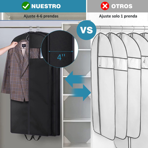 Set De 3 Porta Trajes 60x110 Funda Vestido Saco Ropa Camisa