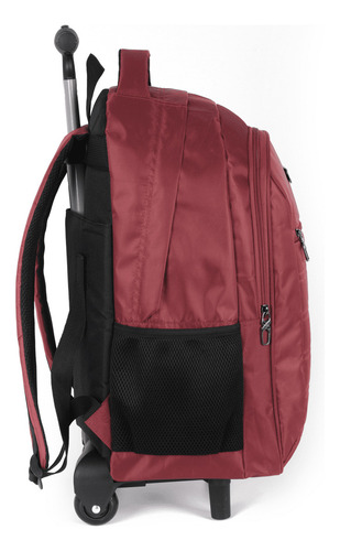 Mochila Executiva Carrinho Laptop Notebook Viagem Polo King Cor Vermelho Desenho Do Tecido Liso