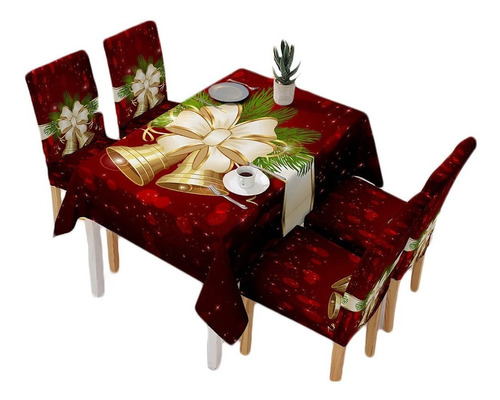 Toalha Mesa Retangular Natal Enfeite Decoração Capa Cadeiras