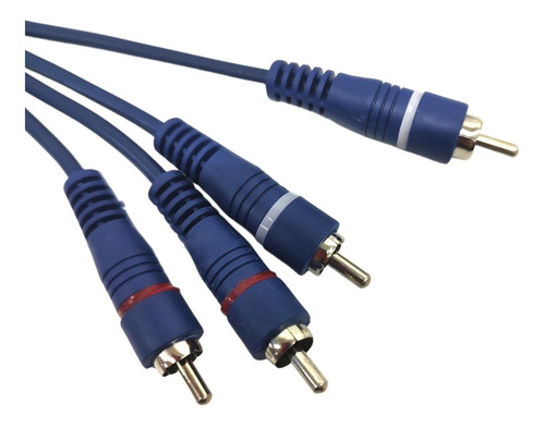 Cable Audio 2 Rca A 2 Rca Reforzado 2 Metros