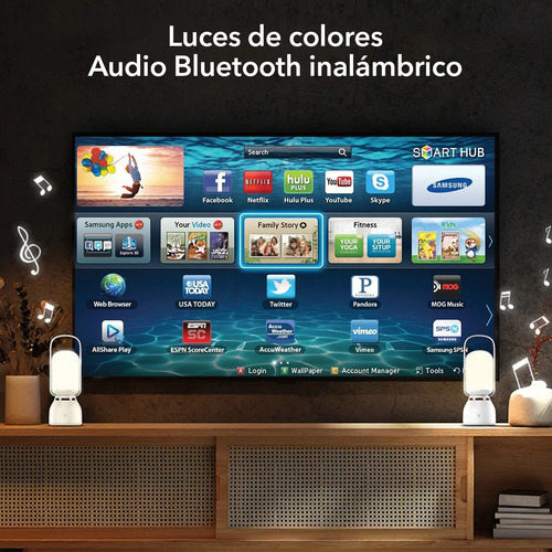 Bocina Bluetooth Speaker Luces Led Lámparas De Campamento