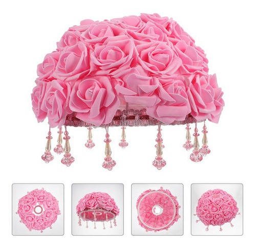 Imagen 6 de 8 de 1 Pantalla De Lámpara Rosa Creativa Exquisita Flor