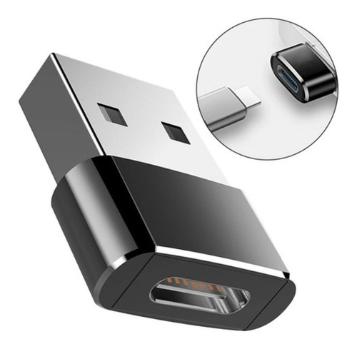 Imagen 1 de 7 de Conversor Usb A Type-c Hembra