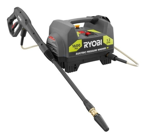 Hidrolavadora eléctrica Ryobi RY141612 con 1600psi de presión máxima 120V - 60Hz