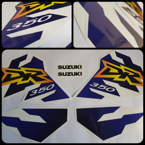 Juego De Calcos Graficas Para Suzuki Dr350 Violeta 97 98