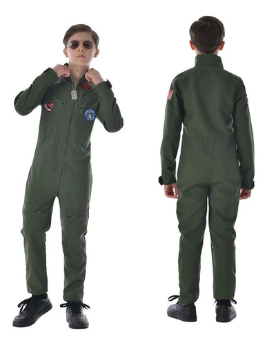 Disfraz De Piloto Militar Top Gun For Niño