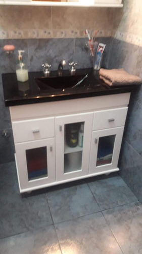 Imagen 5 de 10 de Vanitory Laqueado De 80 Cms, Con Mesada