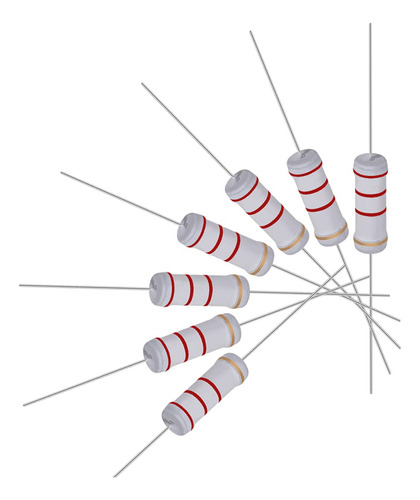 Uxcell 20 Resistencia 2,2 K Ohmio 3 W 5% Tolerancia Pelicula