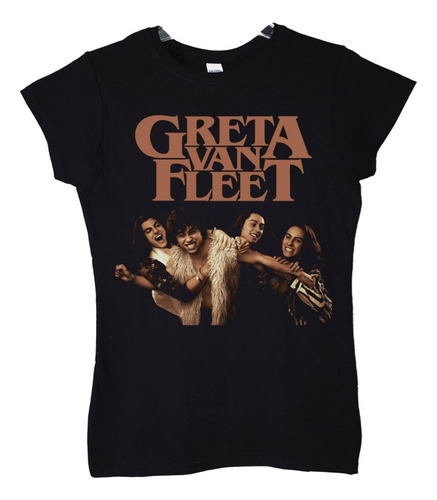 Polera Mujer Greta Van Fleet Band Photo Rock Abominatron