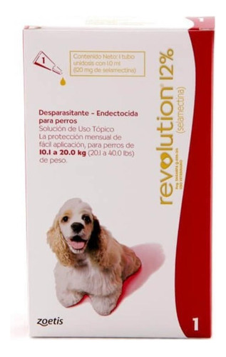 Pipeta Antiparasitario Revolution 12% Perros De 10 A 20 Kg