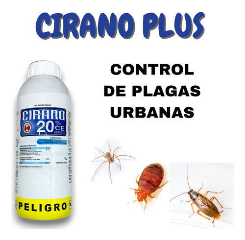 Cirano Plus 1 Lt Insecticida Cipermetrina + Fumigador 3 Lts