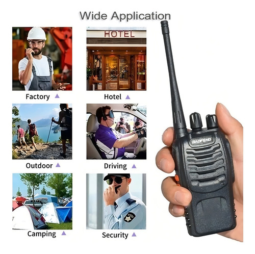 Pack 2 Radios Transmisor Walkie Talkie Baofeng 888s