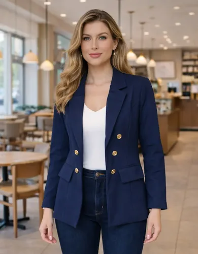 Blazer Feminino Alfaiataria com Botões