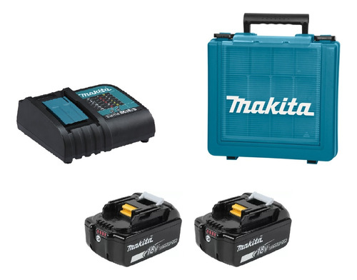 Kit Maleta Makita 8248117 2bat Bl1850 18v 5ah Carreg Bivolt