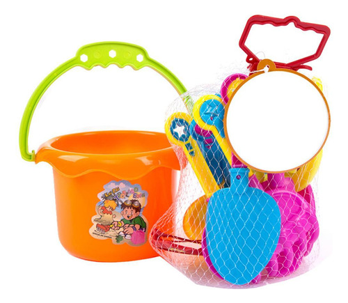 9x Juego De Juguetes De Arena De Playa Al Aire Libre, Palas,