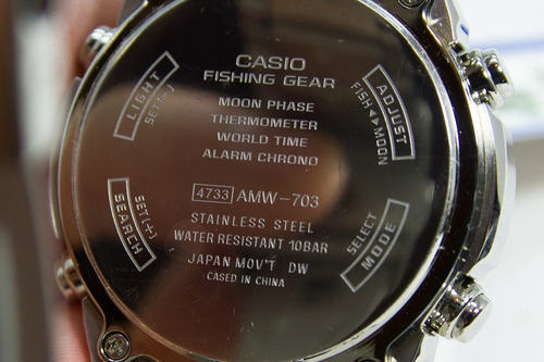 Reloj Casio Outgear Fishing Amw-703d-1av Pesca