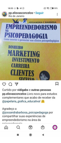 Imagem 5 de 5 de Livro Empreendedorismo Na Psicopedagogia (jossandra Barbosa)