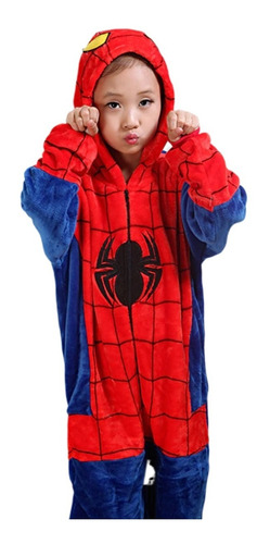 Mameluco Spiderman Pijama Niños Cosplay Suavecito Kigurumi