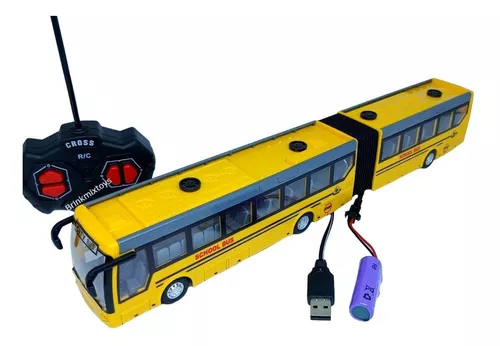 Ônibus de controle remoto, ônibus escolar simulado RC plástico luz LED  decoração para festa natalícia : : Brinquedos e Jogos