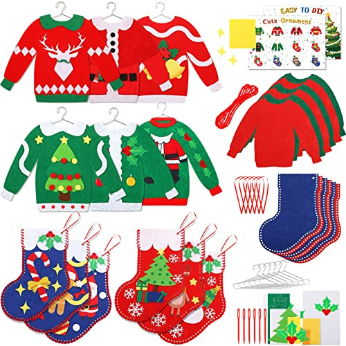 Kits De Manualidades De Navidad Niños Fieltro Coser Ca...