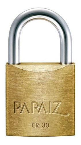 Cadeado Em Latão De Cr30 Linha Clássica Papaiz Cor Dourado