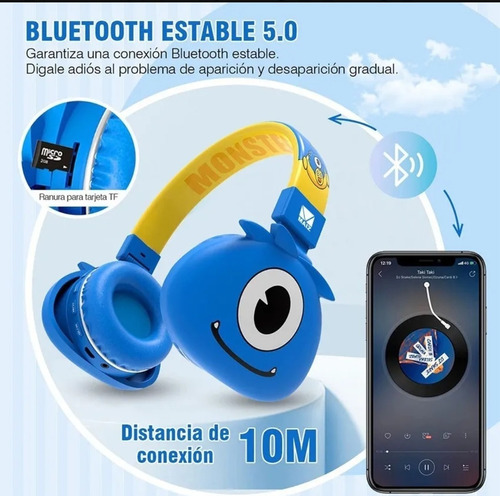 Audífonos Bluetooth Diadema Jellie Monsters