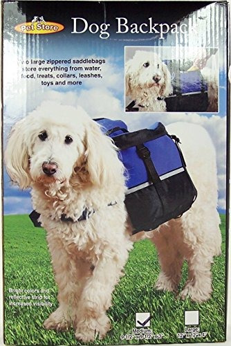 Perro Mochila Medio Azul