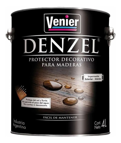 Denzel Lasur Brillante Protector Madera Impermeable 4 Litro