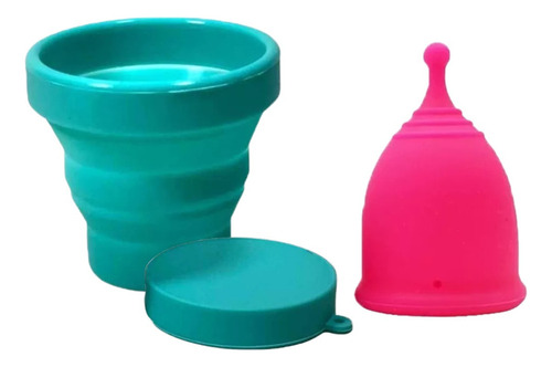 Copa Menstrual Certificada Vaso Esterilizador Reusable Color Rosa Mexicano Talla S