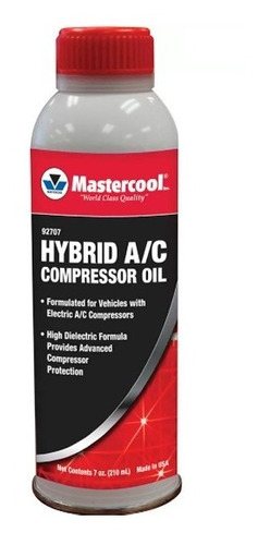 Óleo Para Compressor Hibrido Mastercool 92707 