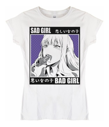 Polera Mujer Hentai Sad Girl Bad Girl Anime Poleradicto