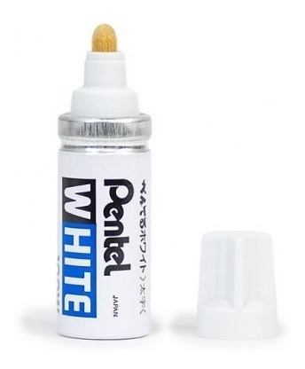 Imagen 3 de 3 de Marcador Permanente Pentel White 100w