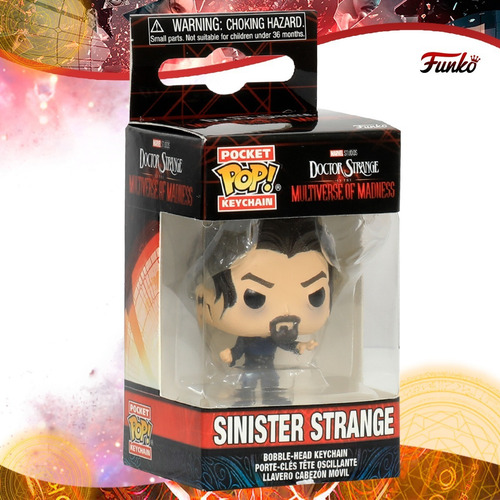 Funko Pop Llavero Doctor Strange Siniestro Multiverso Locura Color Sinister Strange / Multiverse Madness / Keychain