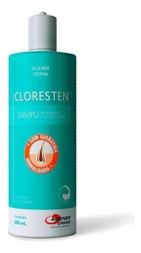 Cloresten Shampoo Antifúngico E Antibacteriano De 500ml Fragrância Neutra