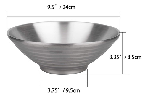 Imeea Tazones Para Sopa Tazones Para Ramen Tazón De Acero In