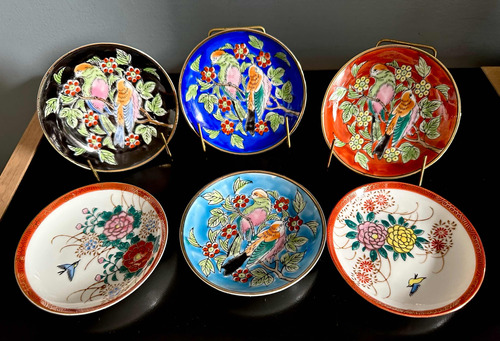 Platos Decorativo Porcelana Japonesa Serie Orig60 Pájaros X6