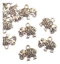 Comprar 10 Dijes Elefante Hindú Metal Armado De Artesanias Y Bijou