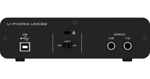 Interface De Áudio U-phoria Umc22 Usb 2x2 - Behringer