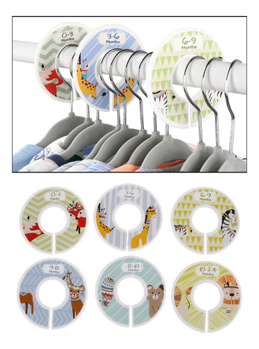 Perchero Para Colgar Ropa, Separadores De Tamaños, Ropa B, 6