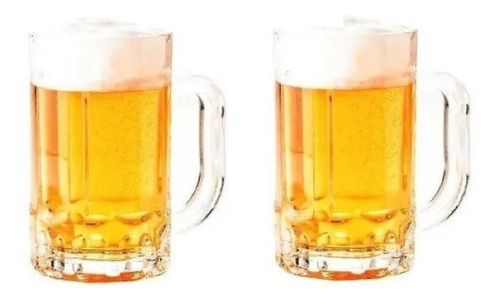 Caneca Copo De Chopp Cerveja 400 Ml Zero Grau 2 Peças