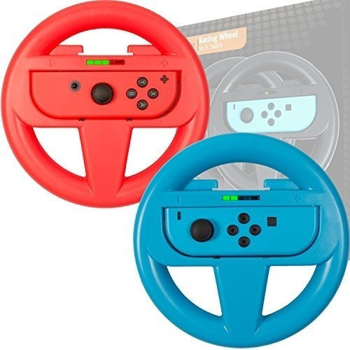 Orzly Steering Wheels Twin Pack Compatible Con Switch Joycon