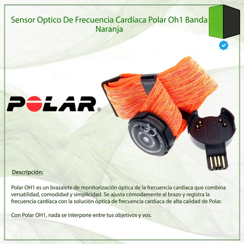 Sensor Optico De Frecuencia Cardíaca Polar Oh1 Banda Naranja