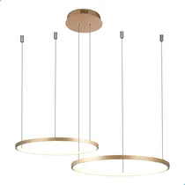 Comprar Pendente Lustre Moderno 2 Anéis Arcos Para Sala De Jantar