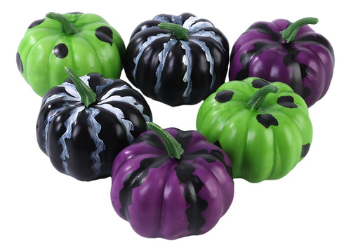 6 Piezas De Calabazas Artificiales Falsas Modelo De Mesa