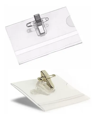 comprar Porta Credencial 9x5,5cm Broche Y Alfiler Gafete Tarjeta X50